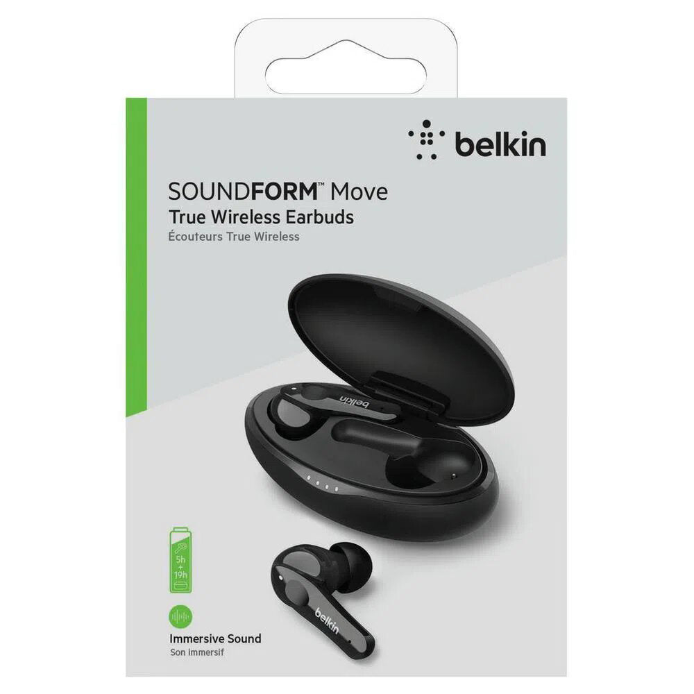 Belkin SoundForm Move Plus Auriculares Inalámbricos con Estuche de