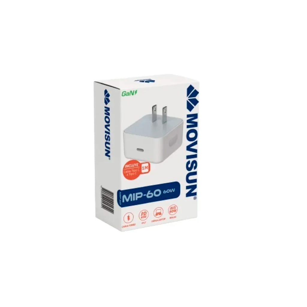 CARGA MOVISUN PARED TIPO C 60W BLANCO MIP60