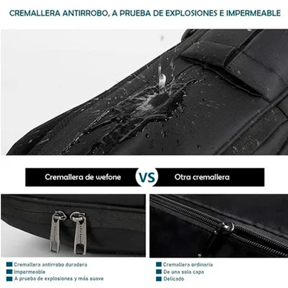 Morral Antirrobo Wefone Original Xl Negro