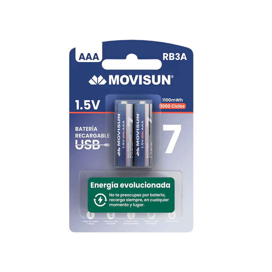 PILA MOVISUN AA RECARGABLE RB2A AZUL