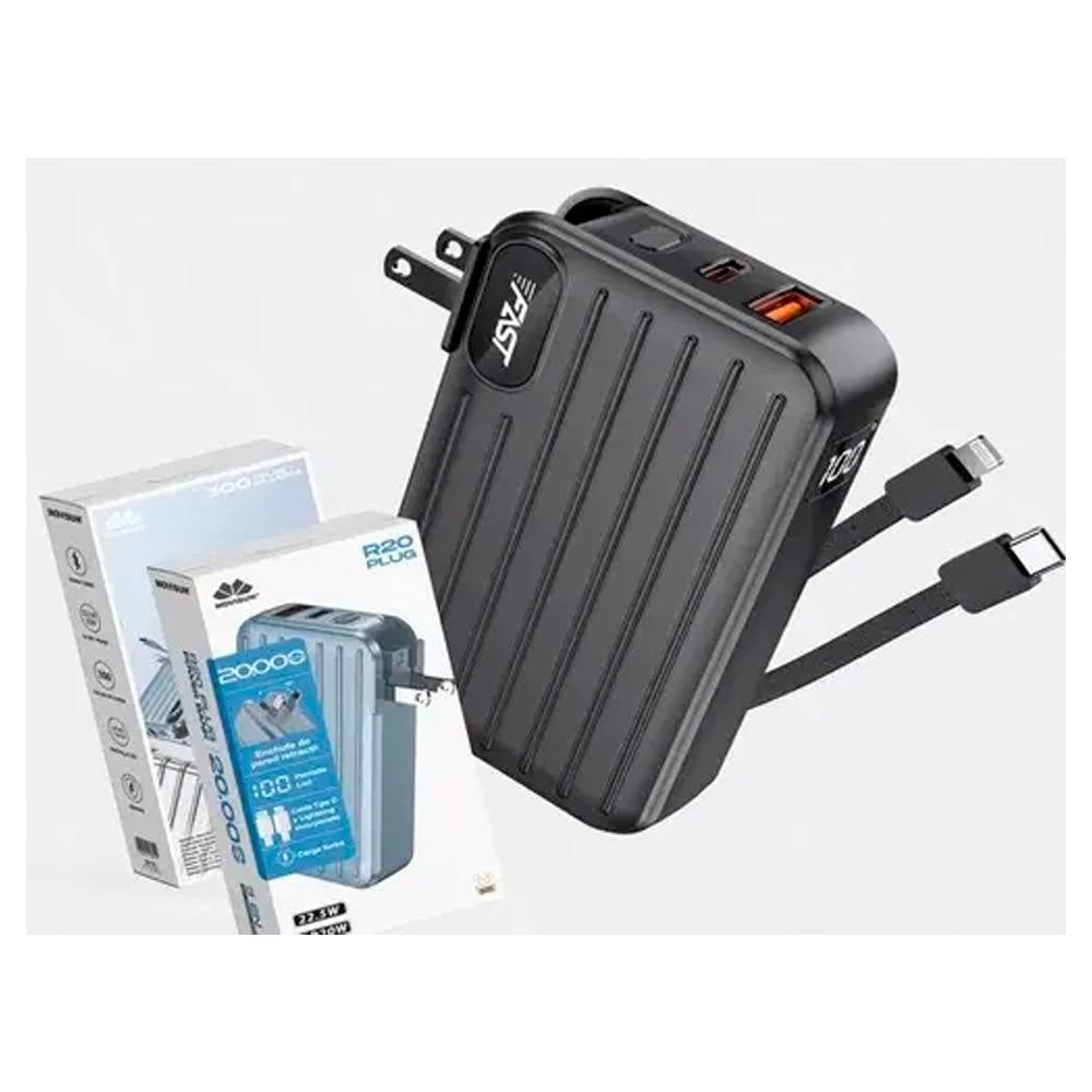 Power Bank Movisun R20 Plug 20000 Mah Carga Turbo 3 En 1
