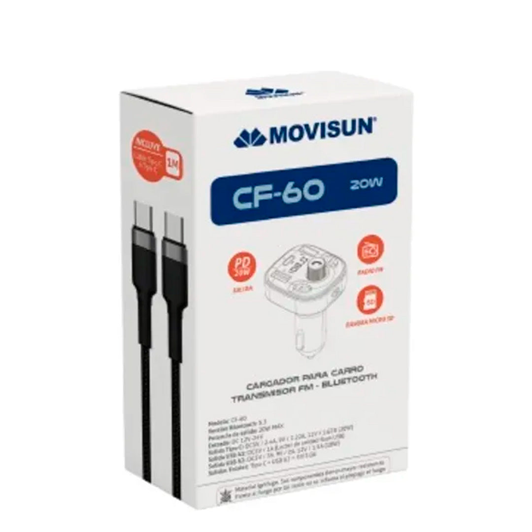 MOVISUN CARRO TRANSMISOR DUAL USB-TC CF-60