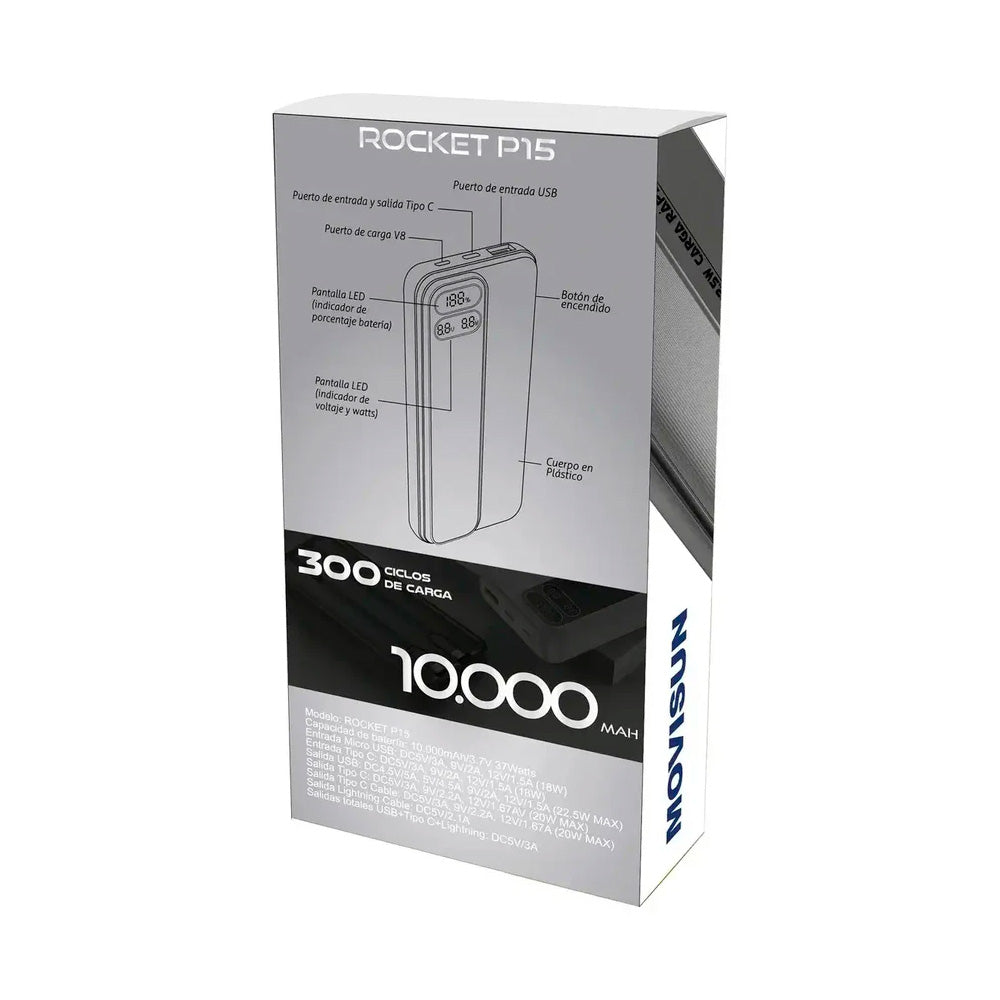 Power Bank Movisun Rocket P15 10000mah