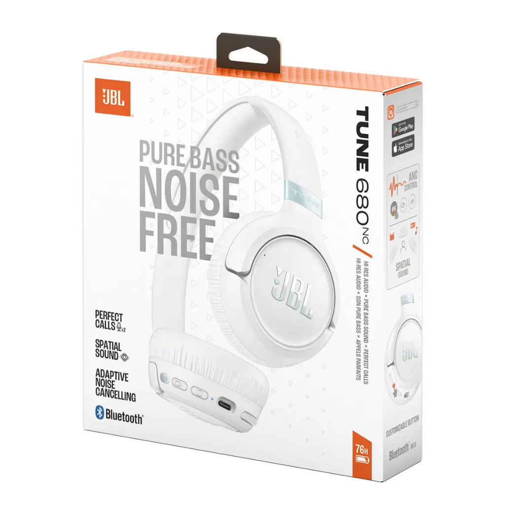 Auriculares JBL Tune 680NC Inalámbricos con Cancelación de Ruido Adaptativa y JBL Pure Bass