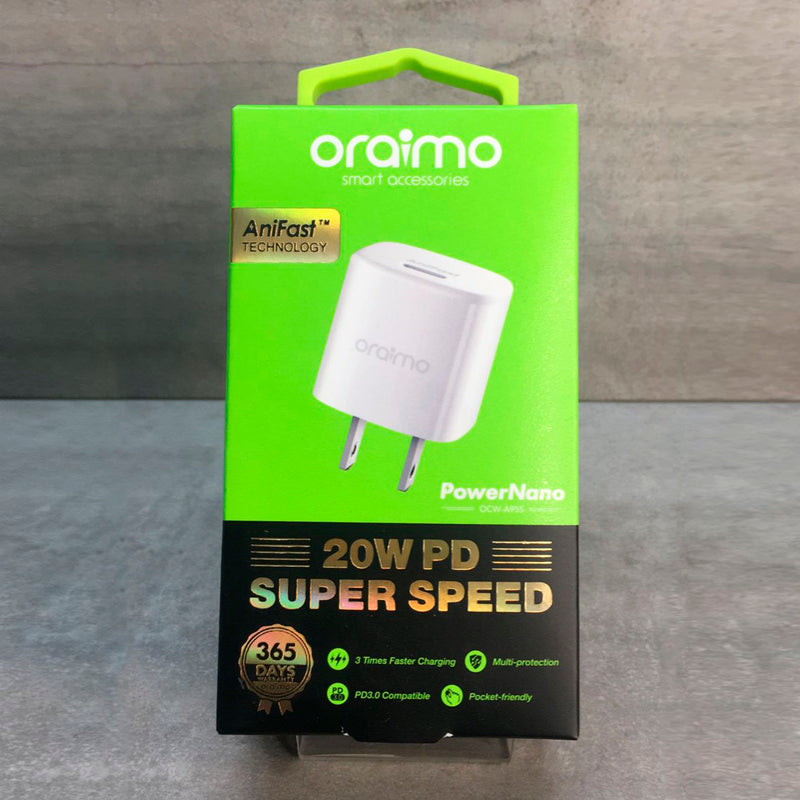 Cargador pared Oraimo 20W USB-C A95S