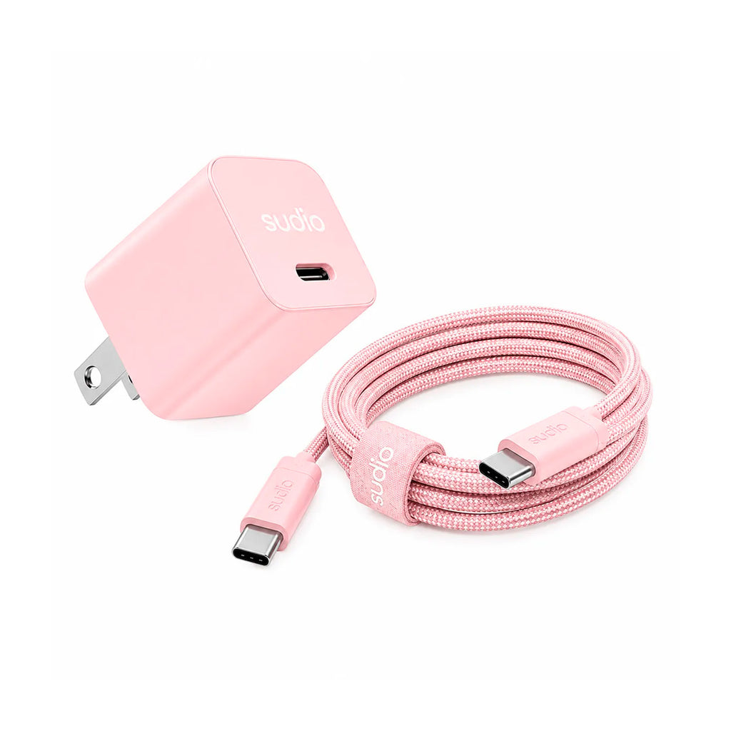 Combo Cargador Sudio P1 25w + Cable Usb C Trenzado 1.8m