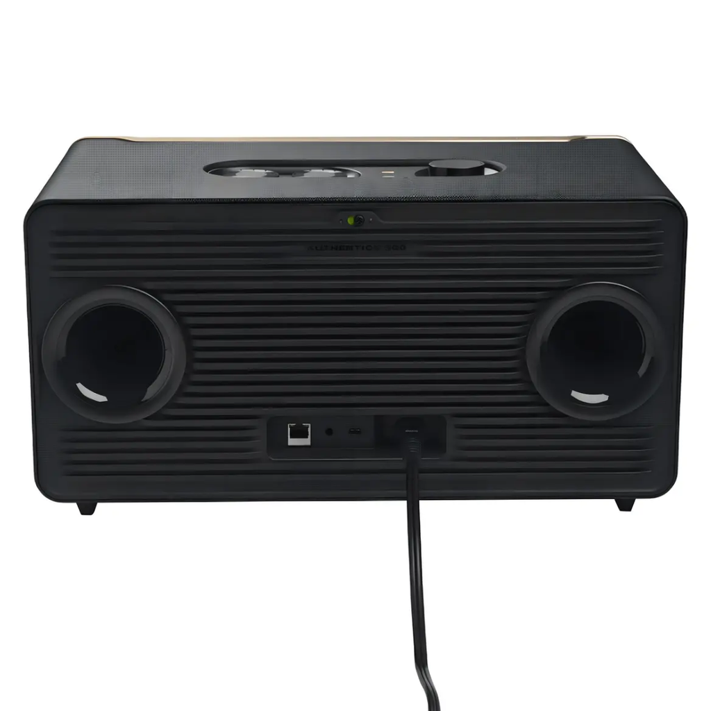 Parlante JBL Authentics 500 JBLAUTH500BLKAM portátil con bluetooth y wifi negra