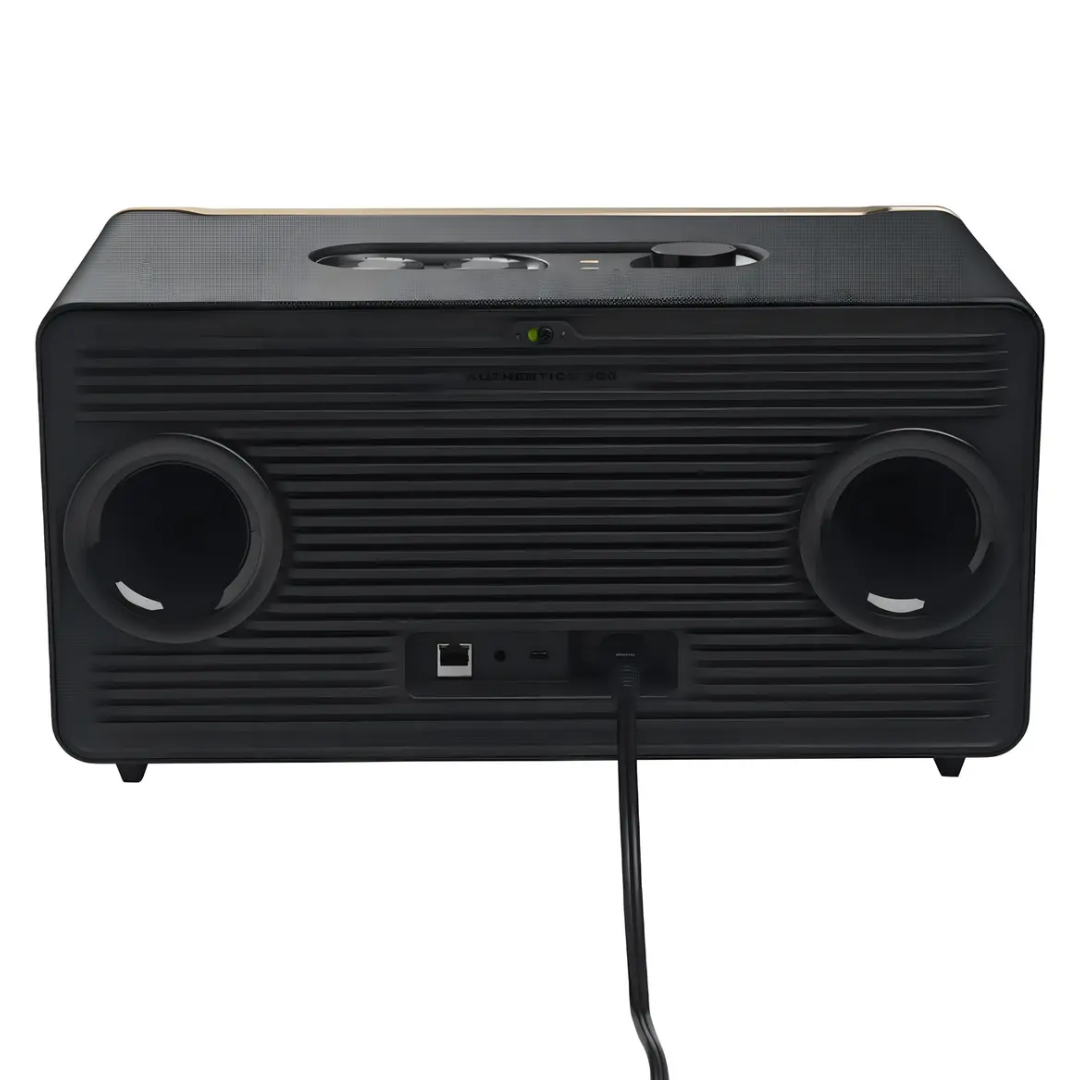 Parlante JBL Authentics 500 JBLAUTH500BLKAM portátil con bluetooth y wifi negra