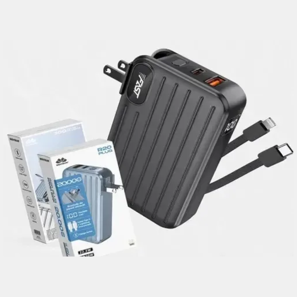 Power Bank Movisun R20 Plug 20000 Mah Carga Turbo 3 En 1 Azul