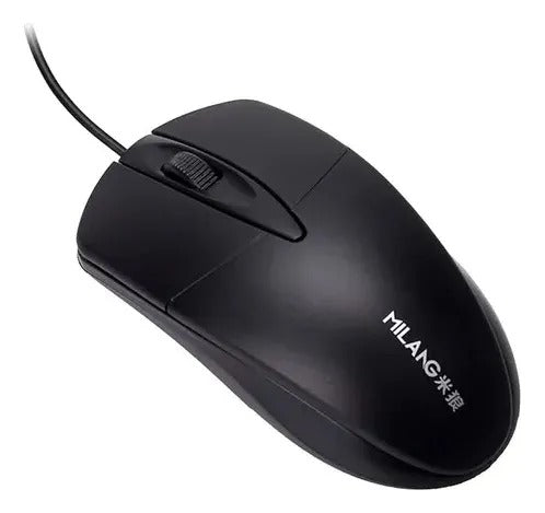 Mouse Alámbrico Milang Office Negro