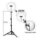 Combo Aro De Luz Led Base 26cm+aro Lámpara De Luz Led Pinza