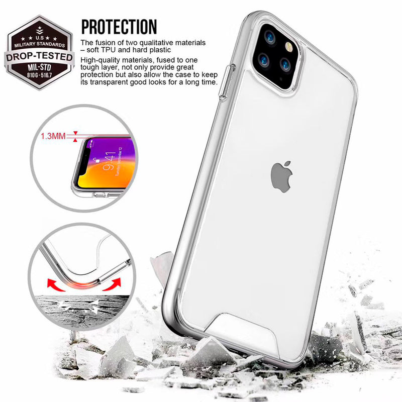 Case Space Drop Y Vidrio Templado para iPhone X Transparente SPACE